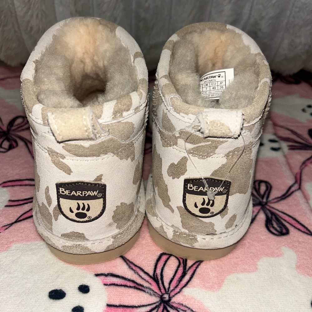 Cowprint Bearpaw Boots - Picture 3 of 4